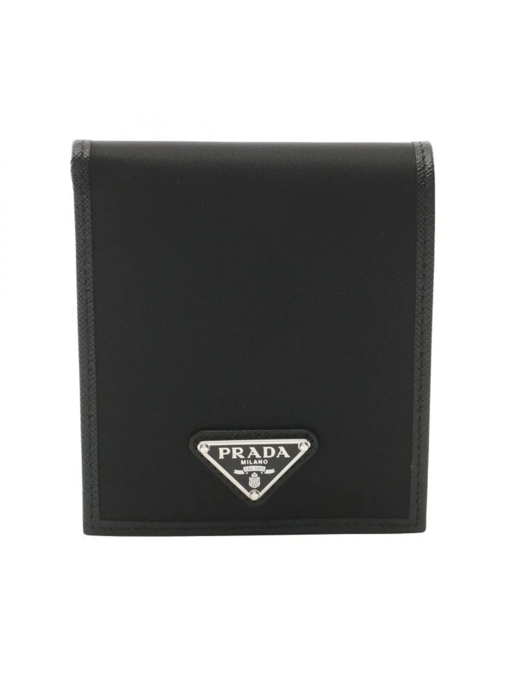 Prada Bifold Wallet Tessuto Saffian Nylon Saffiano Leather